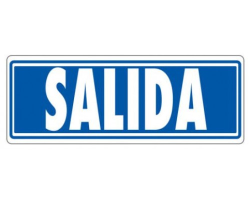 SEÑAL "SALIDA (SIN INDICADOR)" 175X65 PVC GRIS ARCHIVO 2000 6177-07 GS (Espera 4 dias)